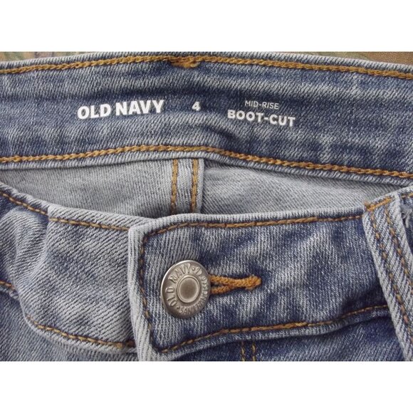 Old Navy Jeans Womens Size 4 x 32" Mid Rise Boot Cut blue light medium wash - Picture 4 of 8
